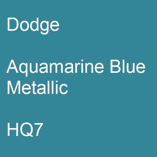 Dodge, Aquamarine Blue Metallic, HQ7.